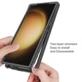 Pikkukuva 2 / 4: SKALO Samsung S24 Ultra Iskunkestävä Clear Hybrid Suojakuori + suojakalvo - Musta