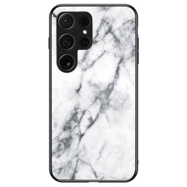SKALO Samsung S24 Ultra Marmor Härdat Glas TPU-skal - Motiv 1