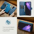 Pikkukuva 10 / 11: DG MING Samsung S24 Ultra 2-in-1 magneetti lompakkokotelo - Sininen