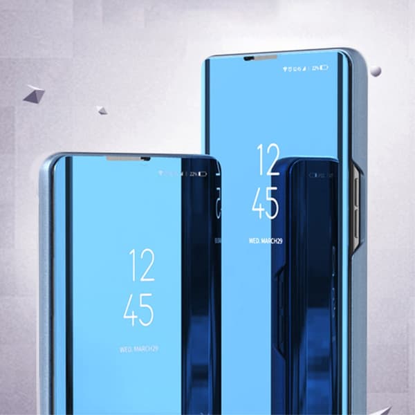 SKALO Samsung S24 Ultra Clear View Flip Cover - Blå