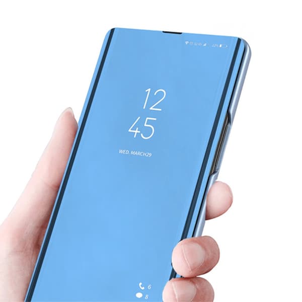SKALO Samsung S24 Ultra Clear View Flip Cover - Blå