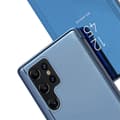 Miniatyrbillede 6 af 8: SKALO Samsung S24 Ultra Clear View Flip Cover - Blå