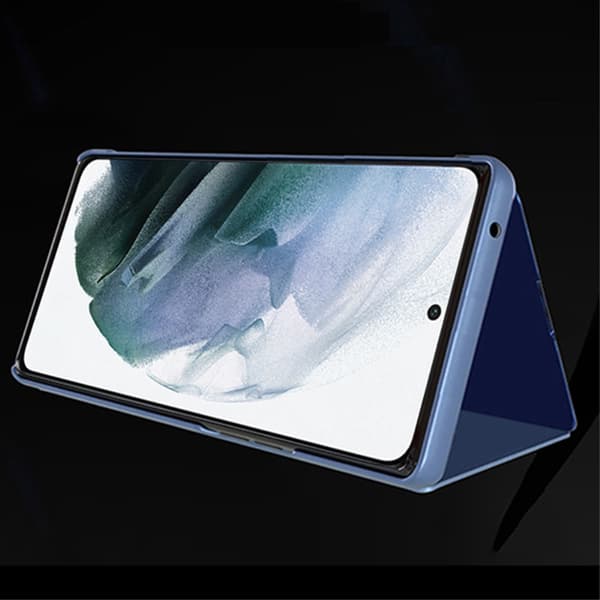 SKALO Samsung S24 Ultra Clear View Flip Cover - Blå