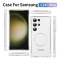 Miniatyrbillede 8 af 8: SKALO Samsung S24 Ultra Ekstra stærk magnetisk ring Bumper TPU-cover - Hvid