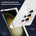Miniatyrbillede 2 af 8: SKALO Samsung S24 Ultra Ekstra stærk magnetisk ring Bumper TPU-cover - Hvid