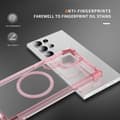 Miniatyrbillede 5 af 8: SKALO Samsung S24 Ultra Ekstra stærk magnetisk ring Bumper TPU-cover - Pink