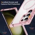 Miniatyrbillede 2 af 8: SKALO Samsung S24 Ultra Ekstra stærk magnetisk ring Bumper TPU-cover - Pink