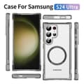 Miniatyrbillede 8 af 8: SKALO Samsung S24 Ultra Ekstra stærk magnetisk ring Bumper TPU-cover - Sort