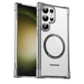 Miniatyrbillede 1 af 8: SKALO Samsung S24 Ultra Ekstra stærk magnetisk ring Bumper TPU-cover - Sort