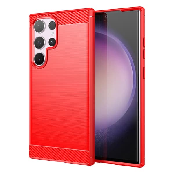SKALO Samsung S24 Ultra Armor Carbon Stødsikker TPU-cover