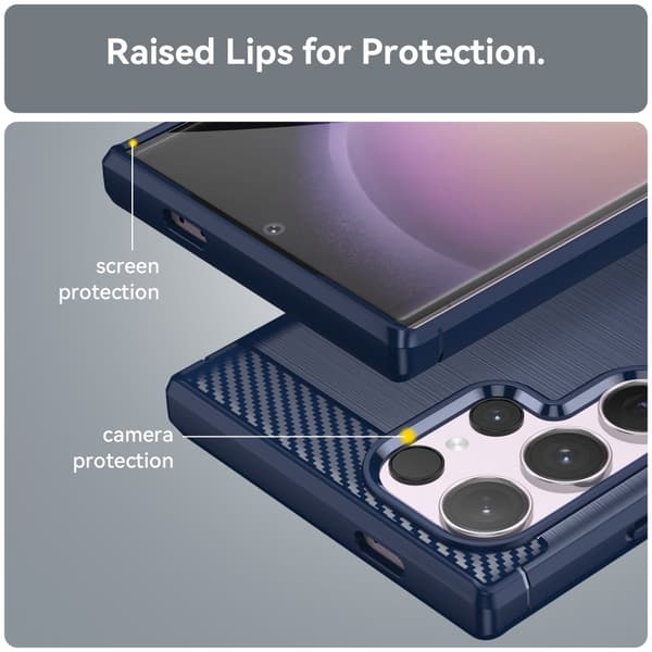 SKALO Samsung S24 Ultra Armor Carbon Stødsikker TPU-cover