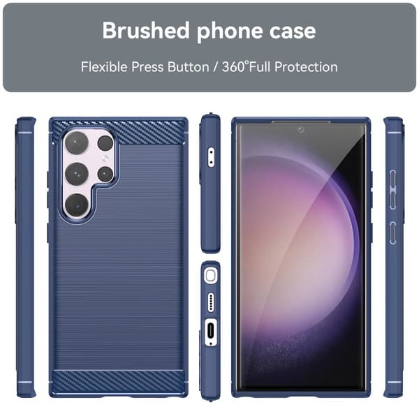 SKALO Samsung S24 Ultra Armor Carbon Stødsikker TPU-cover