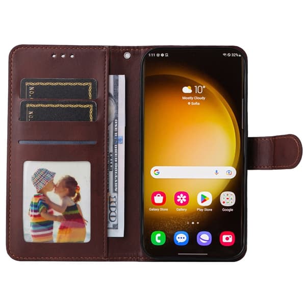 SKALO Samsung S24 Ultra PU-nahkainen Lompakkokotelo