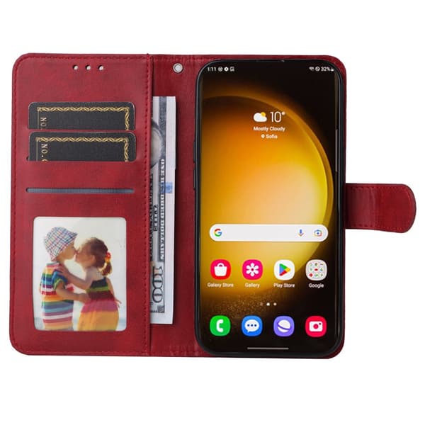 SKALO Samsung S24 Ultra PU-nahkainen Lompakkokotelo