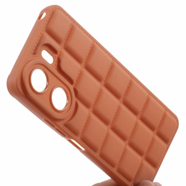 SKALO Xiaomi Redmi 13C 4G Puffer Bumper TPU-suojakuori - Vaaleanruskea