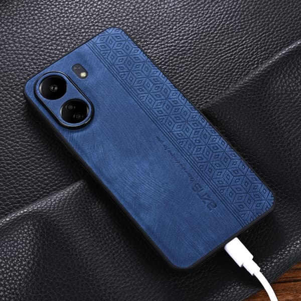 SKALO Xiaomi Redmi 13C 4G AZNS PU læder Cover - Sort