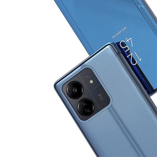 SKALO Xiaomi Redmi 13C 4G Clear View Flip Cover - Blå