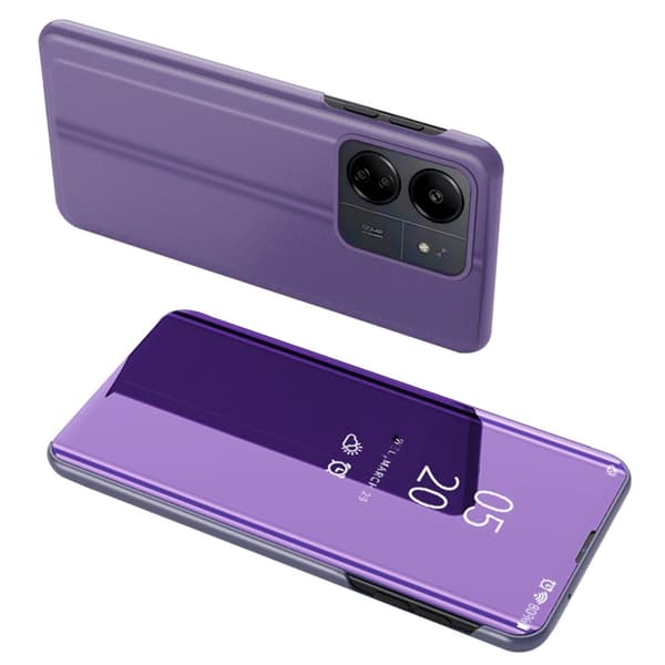 SKALO Xiaomi Redmi 13C 4G Clear View Flip Cover - Lilla