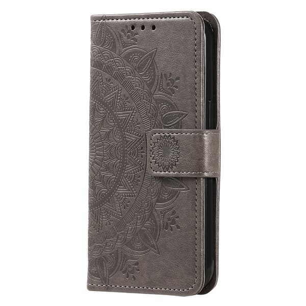 SKALO Xiaomi Redmi 13C 4G Mandala Plånboksfodral - Grå