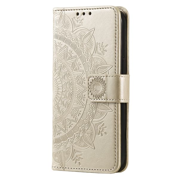 SKALO Xiaomi Redmi 13C 4G Mandala lompakkokotelo - Kulta