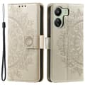 Pikkukuva 1 / 6: SKALO Xiaomi Redmi 13C 4G Mandala lompakkokotelo - Kulta