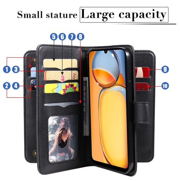 SKALO Xiaomi Redmi 13C 4G 10-RUM Flip Cover - Sort