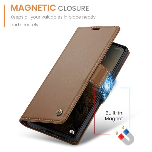 CaseMe Xiaomi Redmi 13C 4G Pungetui - Brun