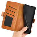Pikkukuva 4 / 6: SKALO Xiaomi Redmi 13C 4G Premium Wallet Lompakkokotelo - Vaaleanruskea