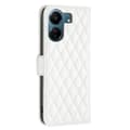 Pikkukuva 6 / 6: SKALO Xiaomi Redmi 13C 4G BINFEN COLOR Tikattu Lompakko - Valkoinen