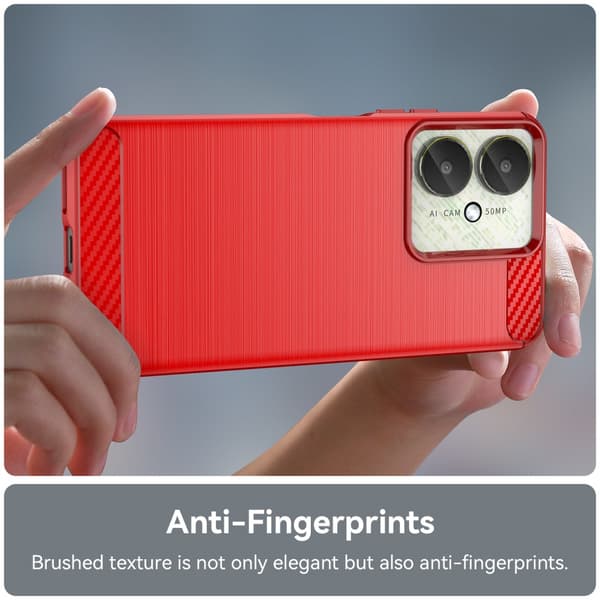 SKALO Xiaomi Redmi 13C 4G Armor Carbon Stöttåligt TPU-skal