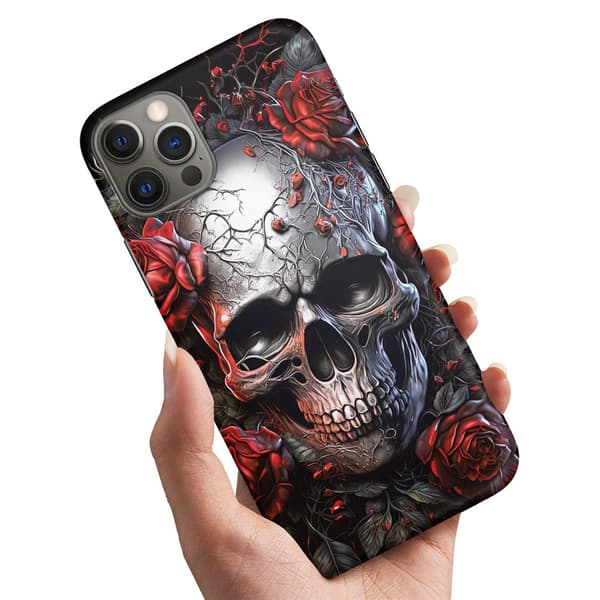 iPhone 14 Pro - Cover/Mobilcover Skull Roses