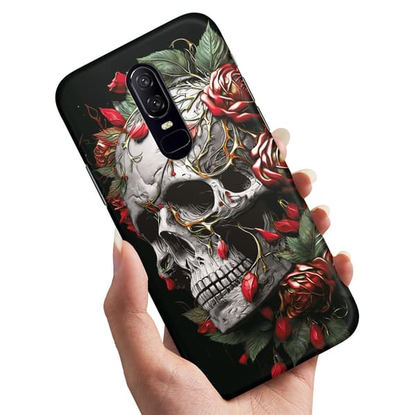 OnePlus 8 - Cover/Mobilcover Skull Roses