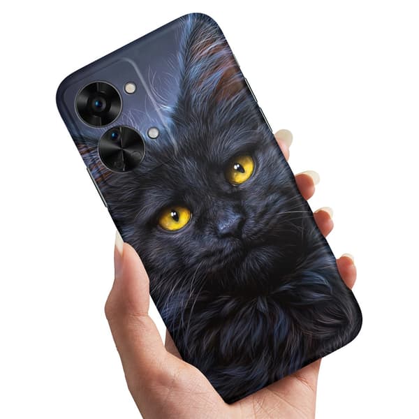 OnePlus Nord 2T - Deksel/Mobildeksel Svart Katt