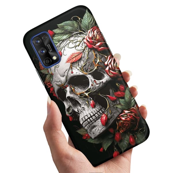 Realme 7 Pro - Cover/Mobilcover Skull Roses