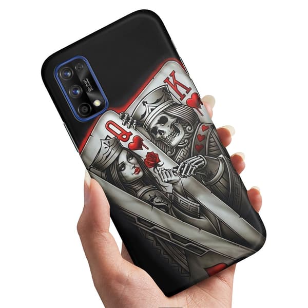 Realme 7 Pro - Deksel/Mobildeksel King Queen Kortstokk