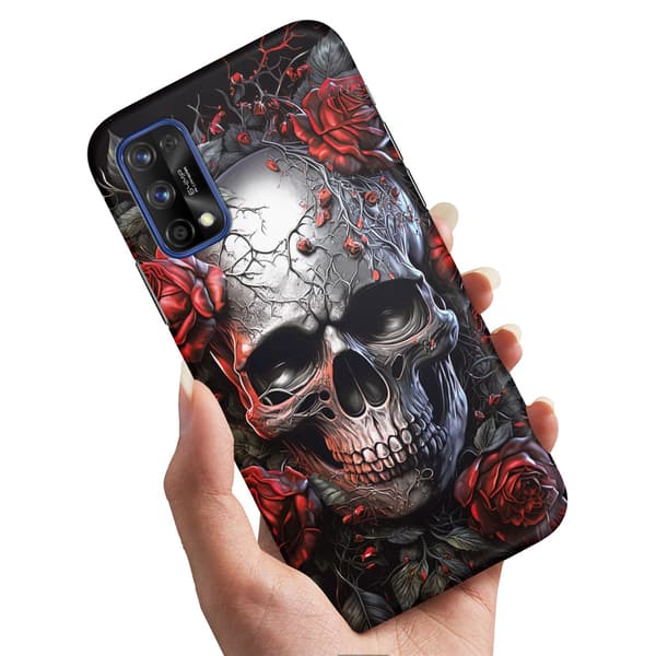 Realme 7 Pro - Cover/Mobilcover Skull Roses