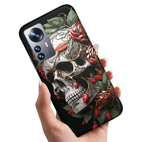Xiaomi 12 - Deksel/Mobildeksel Skull Roses