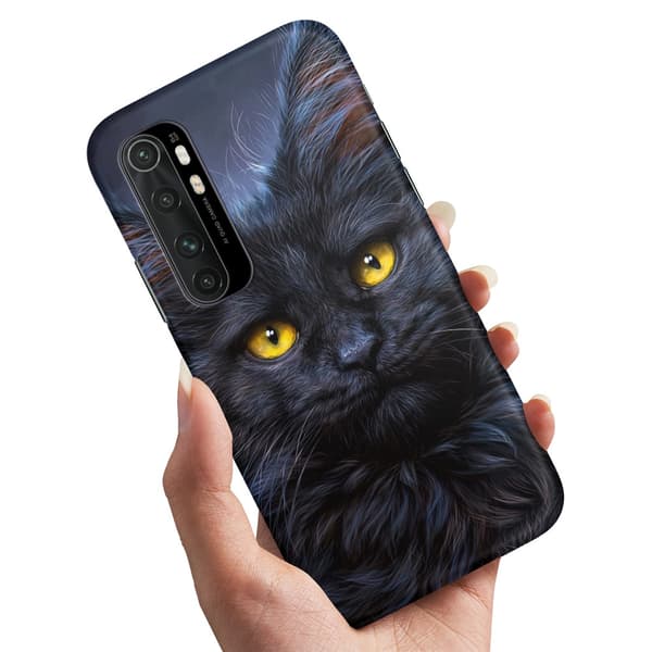 Xiaomi Mi Note 10 Lite - Kuoret/Suojakuori Musta Kissa