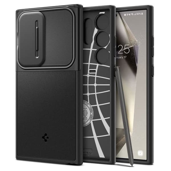 Fodral till Samsung Galaxy S24 Ultra - Spigen Optik Armor - Svart
