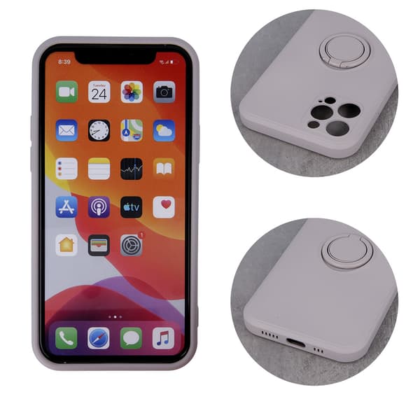 Cover med mobilring til Samsung Galaxy S23 FE - Grå