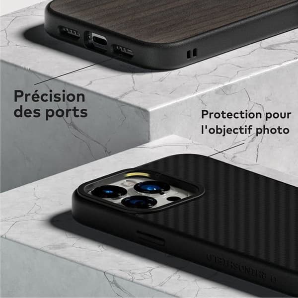 Fodral - RhinoShield - SolidSuit - iPhone 13 Pro - Stötdämpning - Svart - Sökes