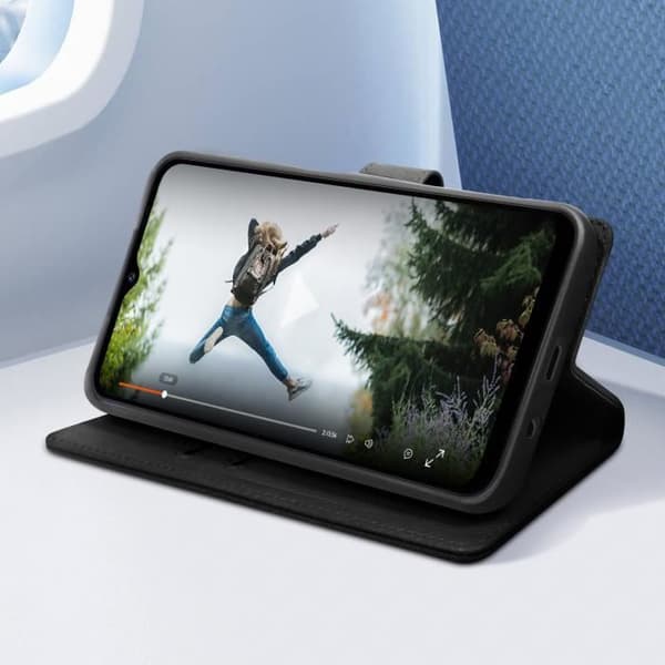 Fodral till Samsung S10 Plus - AVIZAR - Chesterfield - Plånbok och videohållare - Svart