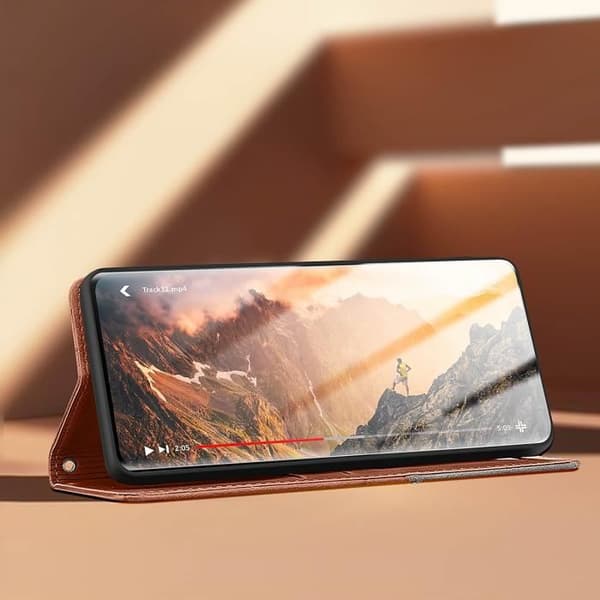 Fodral för Honor Magic 6 Lite 5G plånboksställ Prismmönster Rosa Champagne