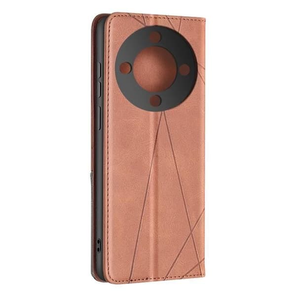 Fodral för Honor Magic 6 Lite 5G plånboksställ Prismmönster Rosa Champagne