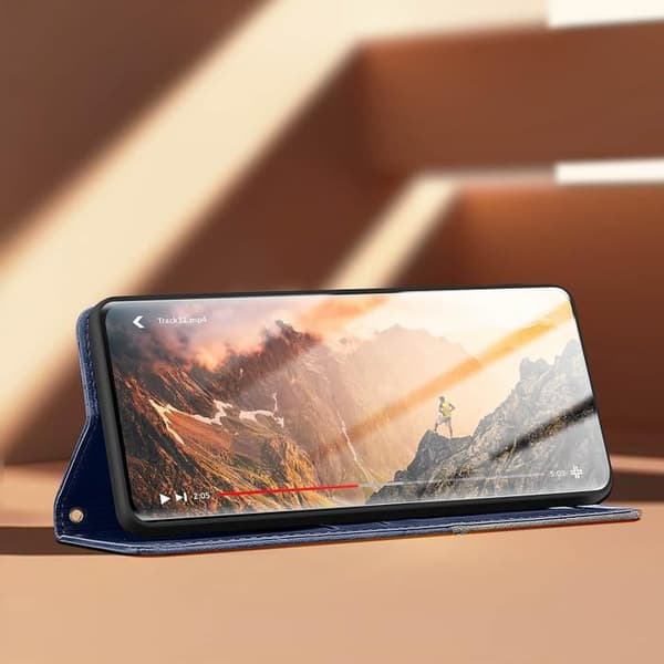 Plånboksfodral till Honor Magic 6 Lite 5G - AVIZAR - Midnattsblått prismamönster - Halvstyvt - Flik
