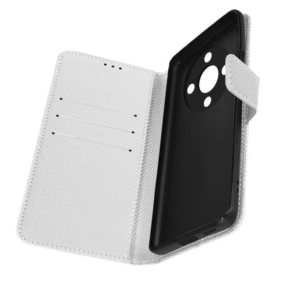 Fodral för Honor Magic 6 Lite 5G - AVIZAR - Plånboksställ Video - Vit - Halvstyvt - Blandat