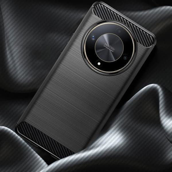 Fodral till Honor Magic 6 Lite 5G - AVIZAR - Classic Carb - Carbon Effect - Stötsäkra förstärkta hörn