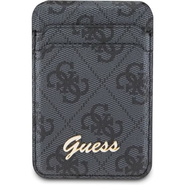 Coque Wallet - Guess - 4G Classic Logotyp - Syntetisk Läder - Svart - MagSafe