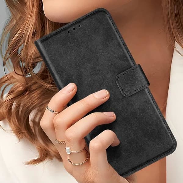 Fodral till Samsung S24 - AVIZAR - Wallet Flip Video Support - Svart