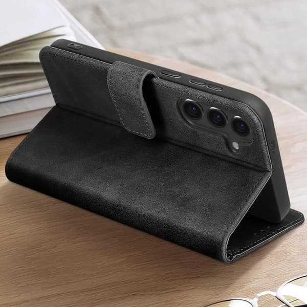 Fodral till Samsung S24 - AVIZAR - Wallet Flip Video Support - Svart